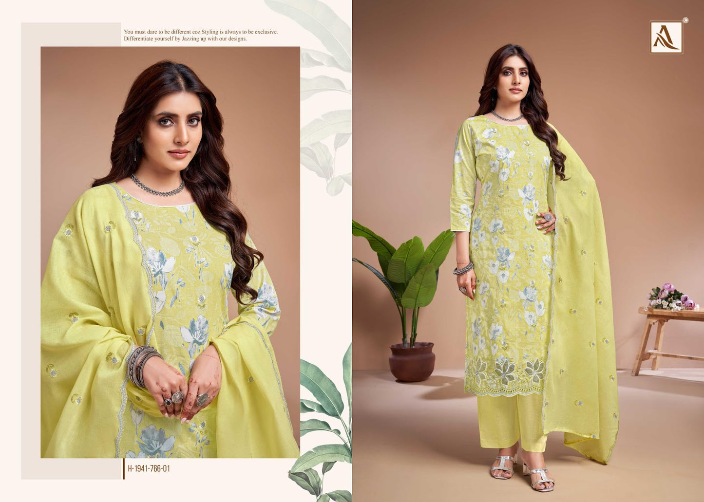 Khadiza Alok Cambric Cotton Karachi Salwar Suits Supplier