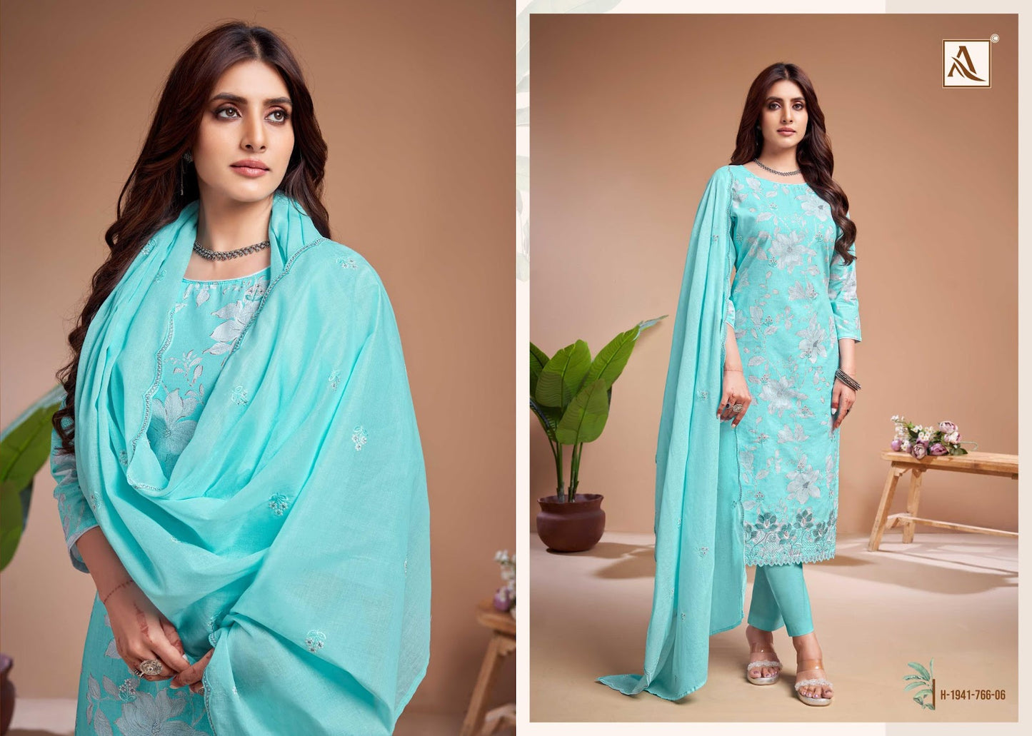 Khadiza Alok Cambric Cotton Karachi Salwar Suits Supplier