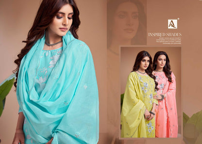 Khadiza Alok Cambric Cotton Karachi Salwar Suits Supplier