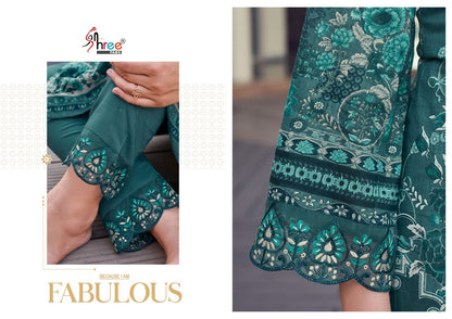 Khadiza Premium Lawn Collection Shree Fabs Cotton Pakistani Patch Work Suits Supplier Ahmedabad