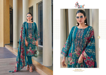 Khadiza Premium Lawn Collection Shree Fabs Cotton Pakistani Patch Work Suits Supplier Ahmedabad