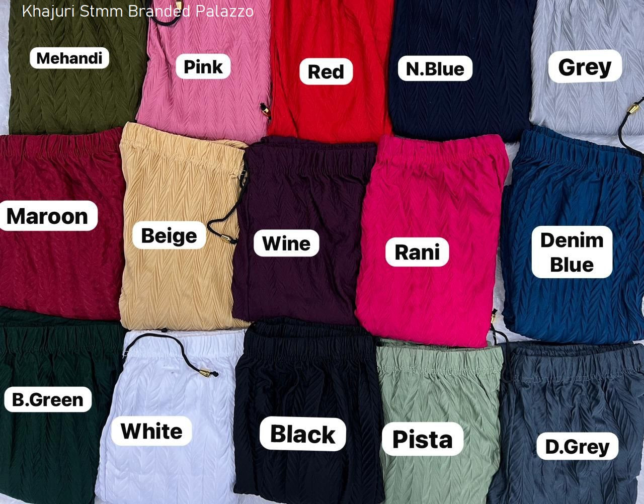 Khajuri Stmm Lycra Branded Palazzo Wholesaler