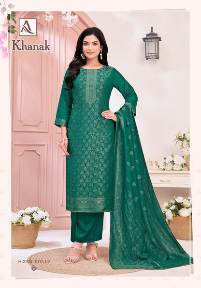 Khanak Alok Muslin Jacquard Pant Style Suits Supplier Ahmedabad