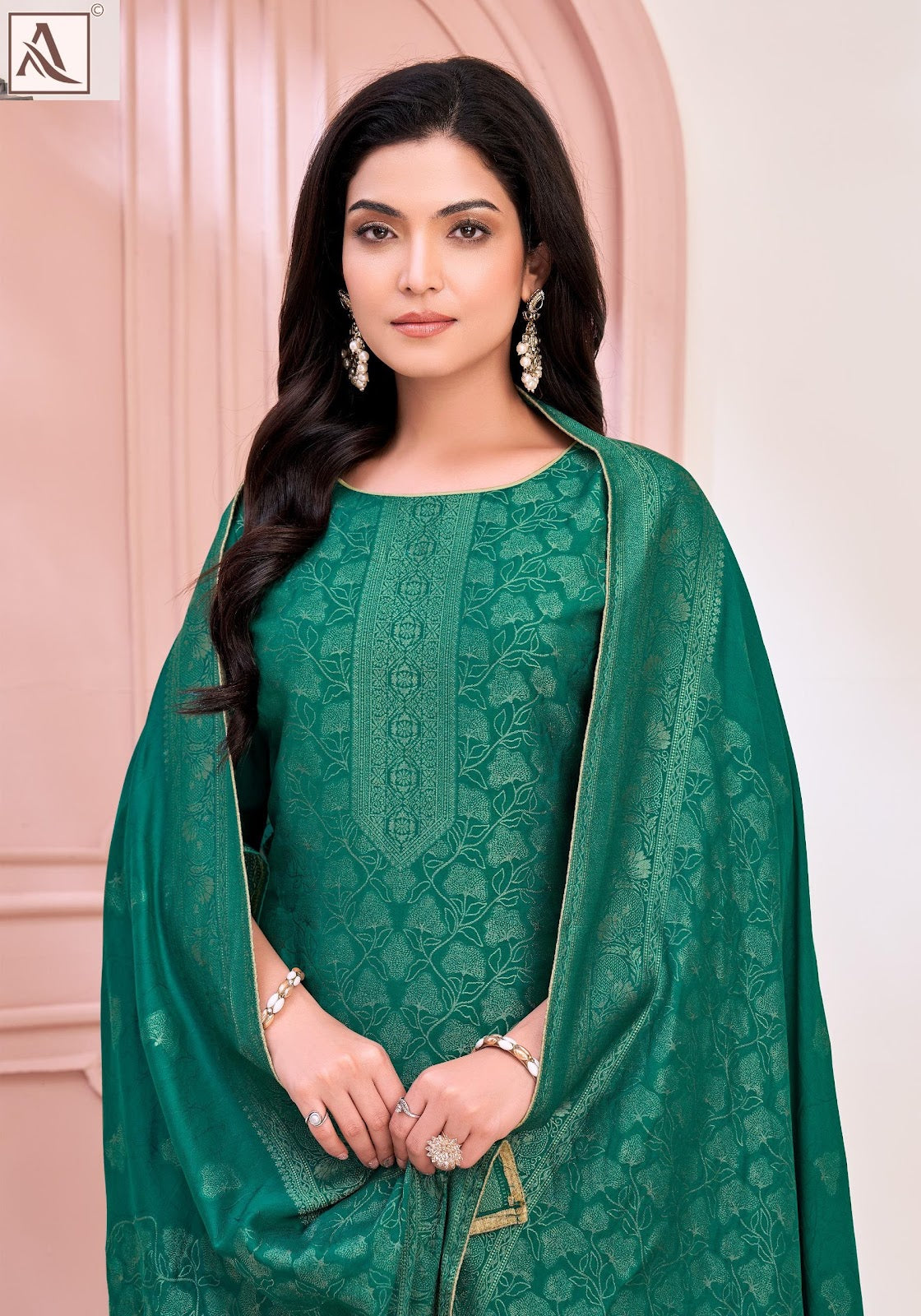 Khanak Alok Muslin Jacquard Pant Style Suits Supplier Ahmedabad