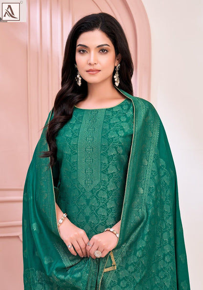 Khanak Alok Muslin Jacquard Pant Style Suits Supplier Ahmedabad