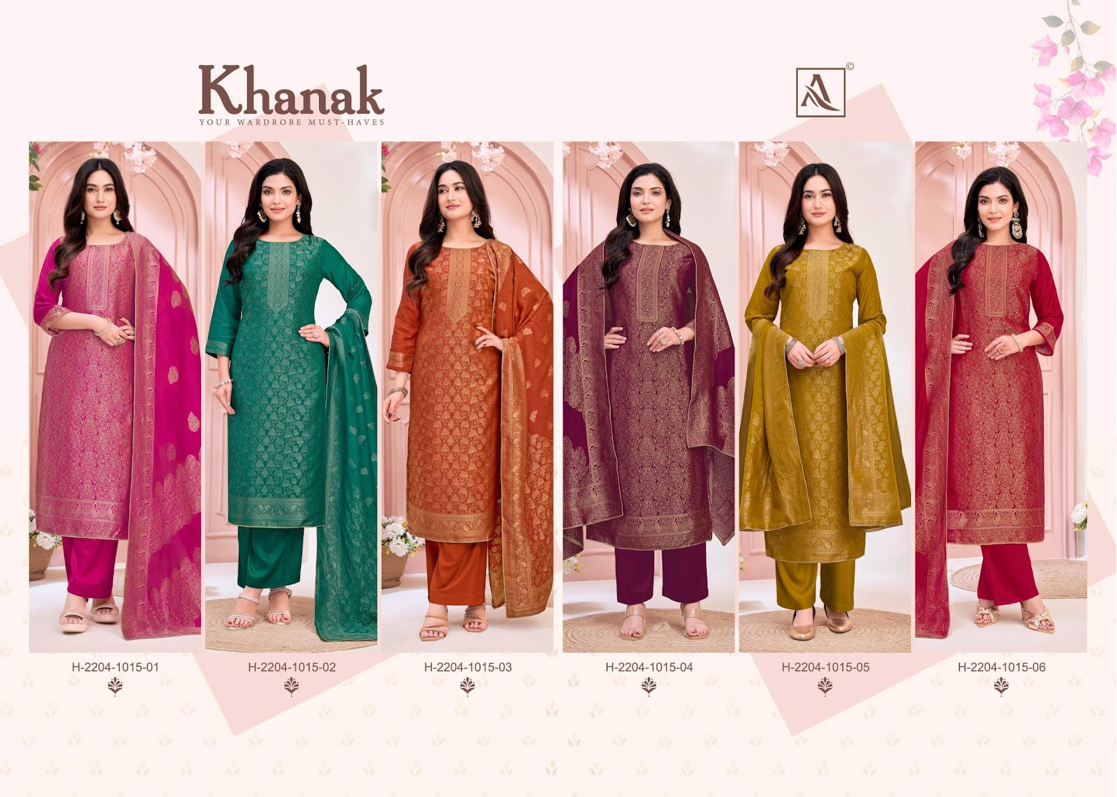 Khanak Alok Muslin Jacquard Pant Style Suits Supplier Ahmedabad