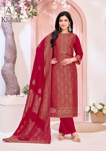 Khanak Alok Muslin Jacquard Pant Style Suits Supplier Ahmedabad