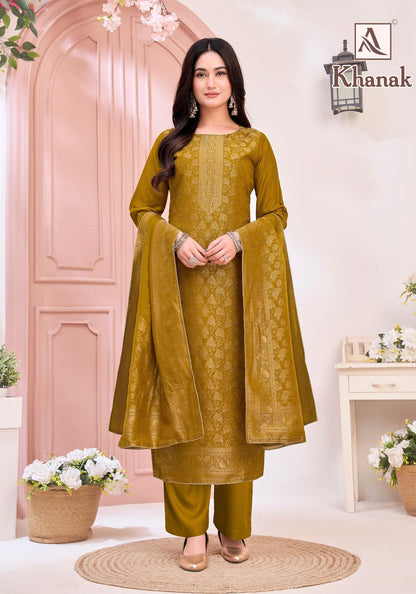 Khanak Alok Muslin Jacquard Pant Style Suits Supplier Ahmedabad
