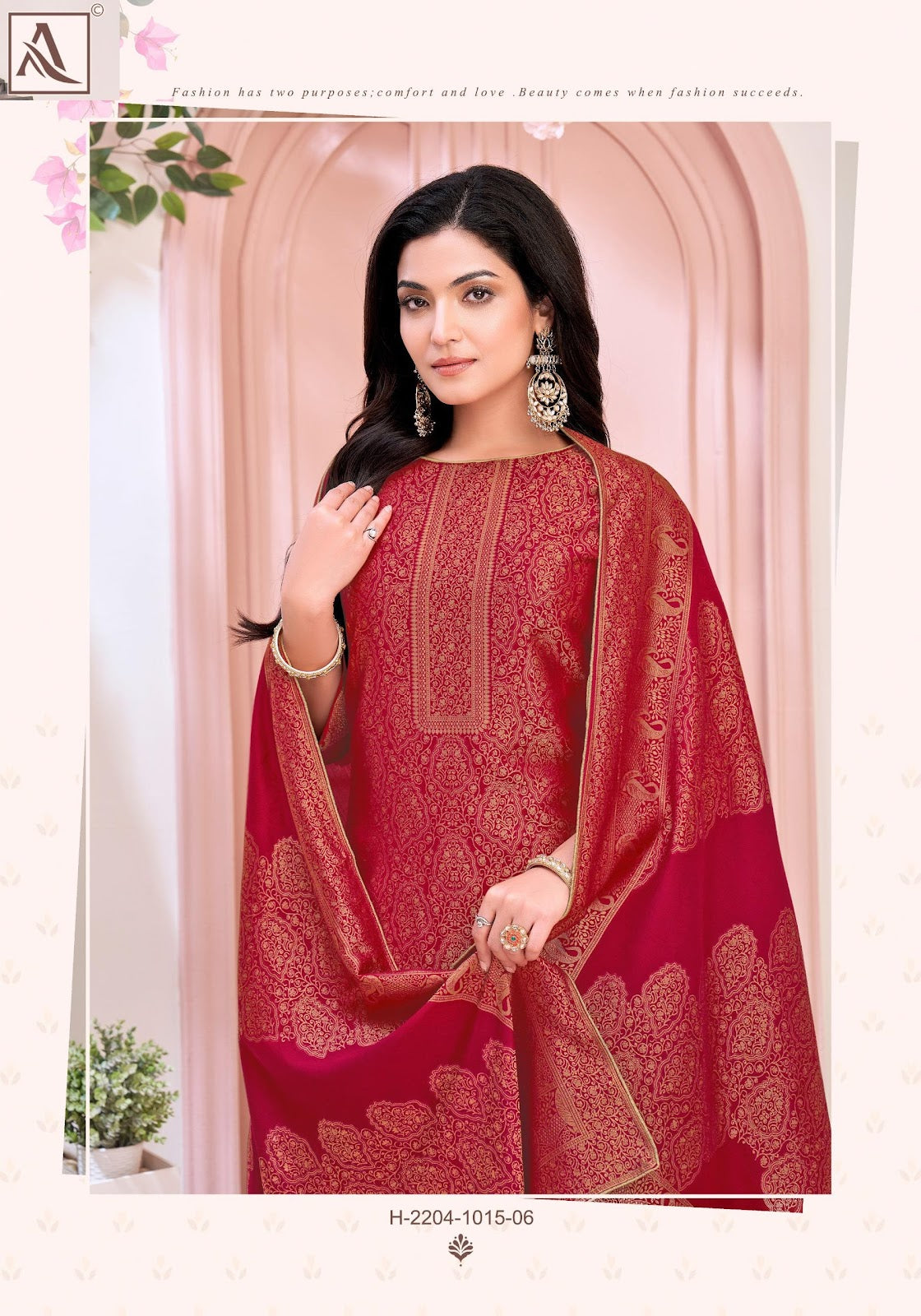 Khanak Alok Muslin Jacquard Pant Style Suits Supplier Ahmedabad