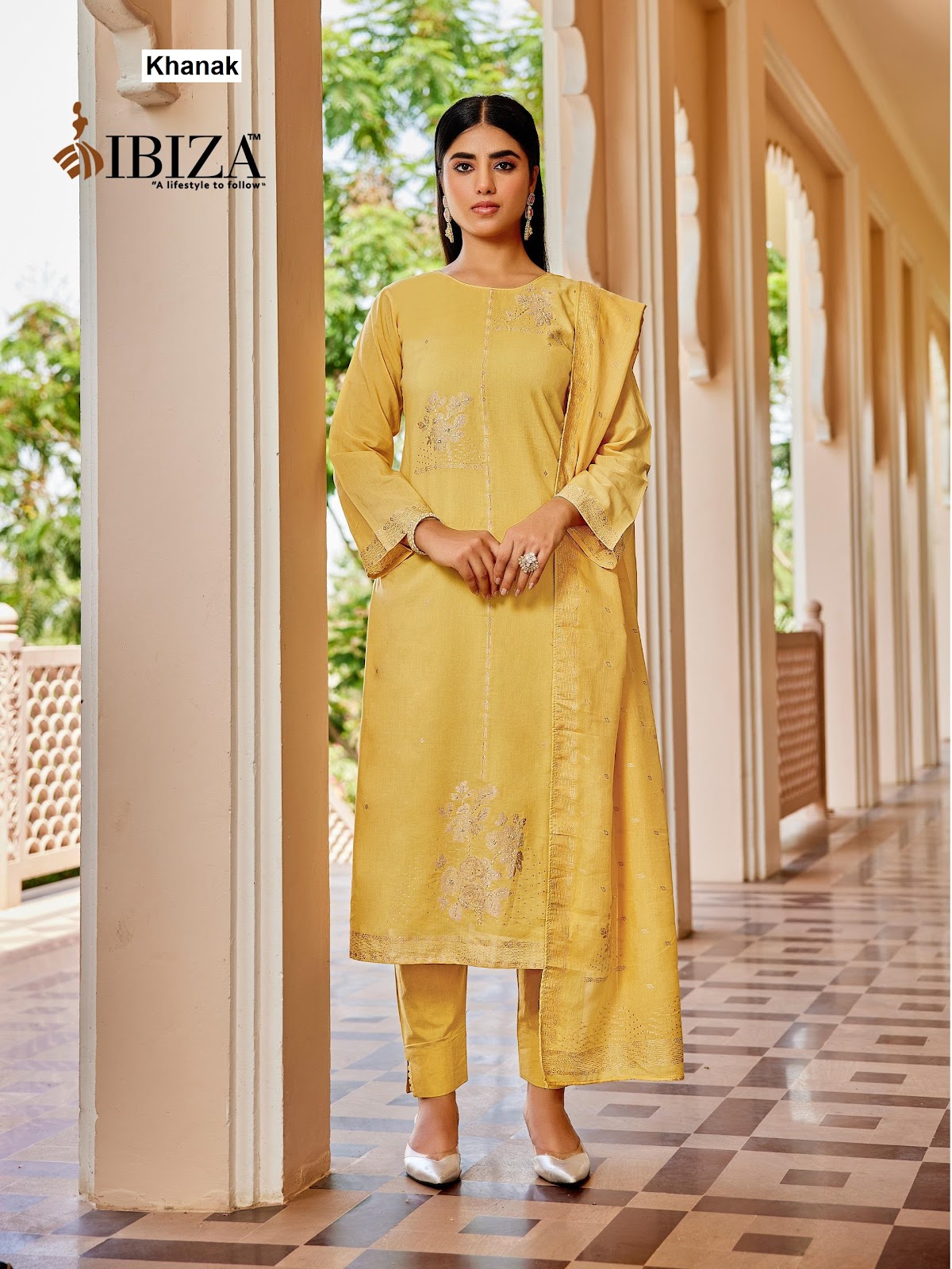 Khanak Ibiza Mul Chanderi Pant Style Suits Wholesale Rate