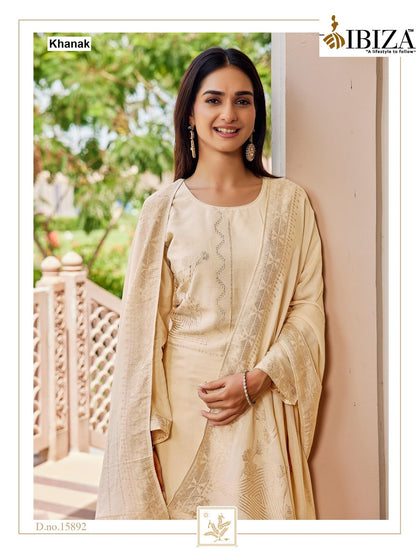 Khanak Ibiza Mul Chanderi Pant Style Suits Wholesale Rate