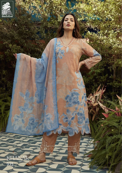 Khanak Sahiba Cotton Lawn Pant Style Suits Wholesale