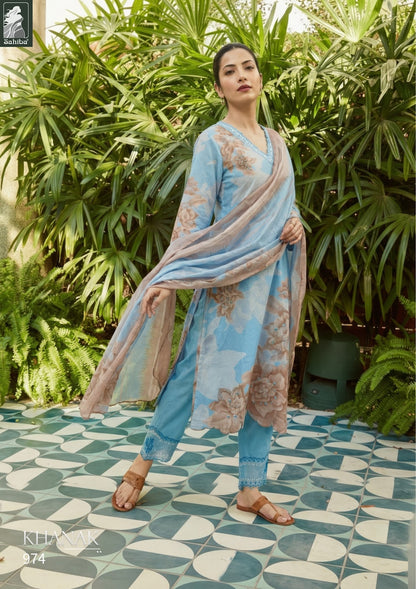 Khanak Sahiba Cotton Lawn Pant Style Suits Wholesale