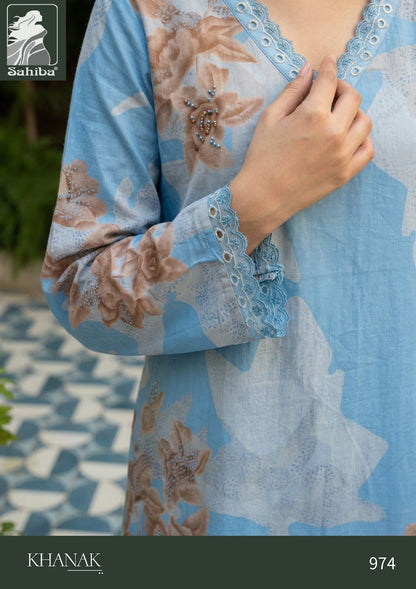 Khanak Sahiba Cotton Lawn Pant Style Suits Wholesale