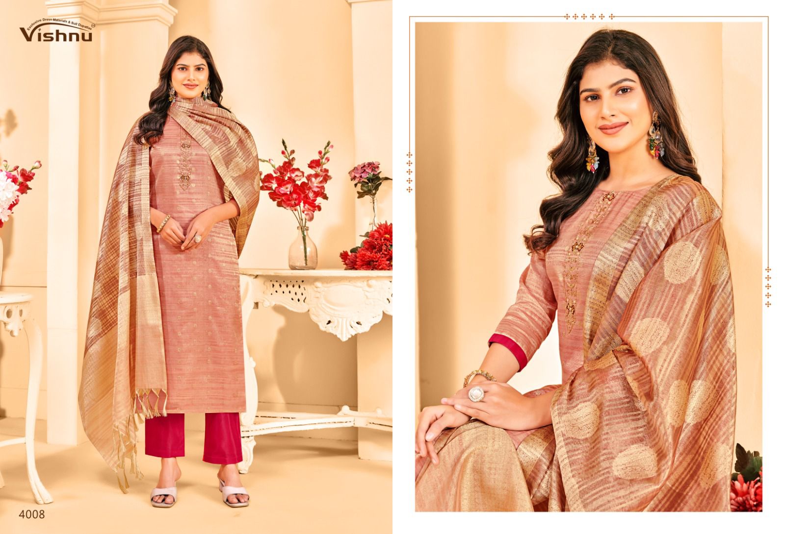 Khanak Vishnu Impex Pant Style Suits Supplier India