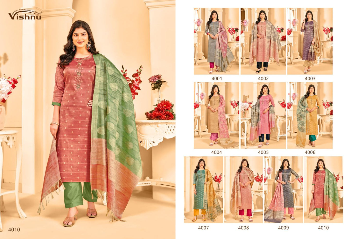 Khanak Vishnu Impex Pant Style Suits Supplier India