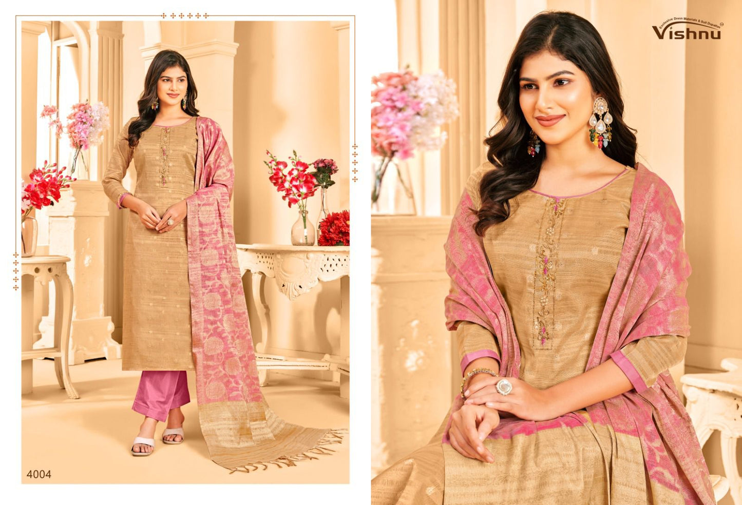 Khanak Vishnu Impex Pant Style Suits Supplier India