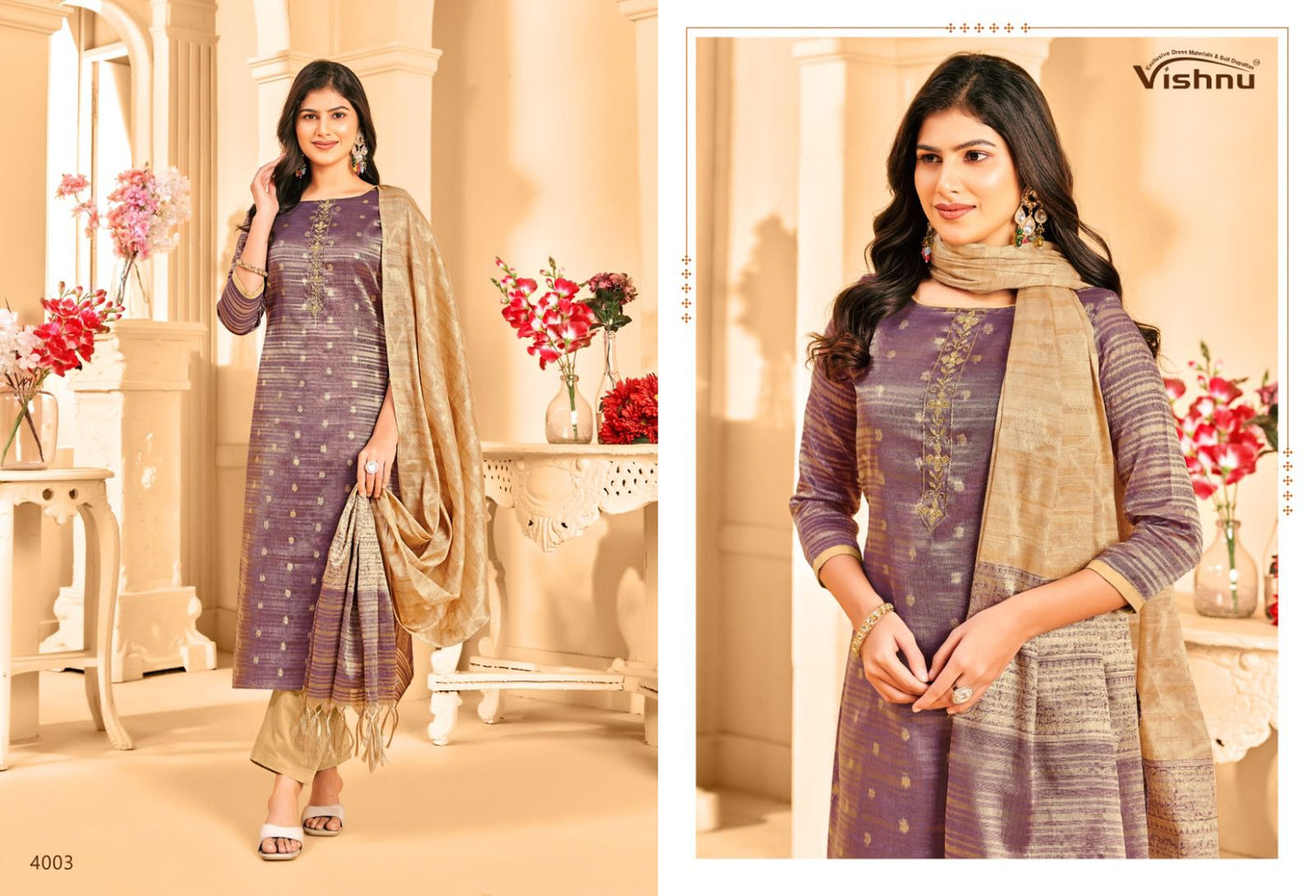 Khanak Vishnu Impex Pant Style Suits Supplier India
