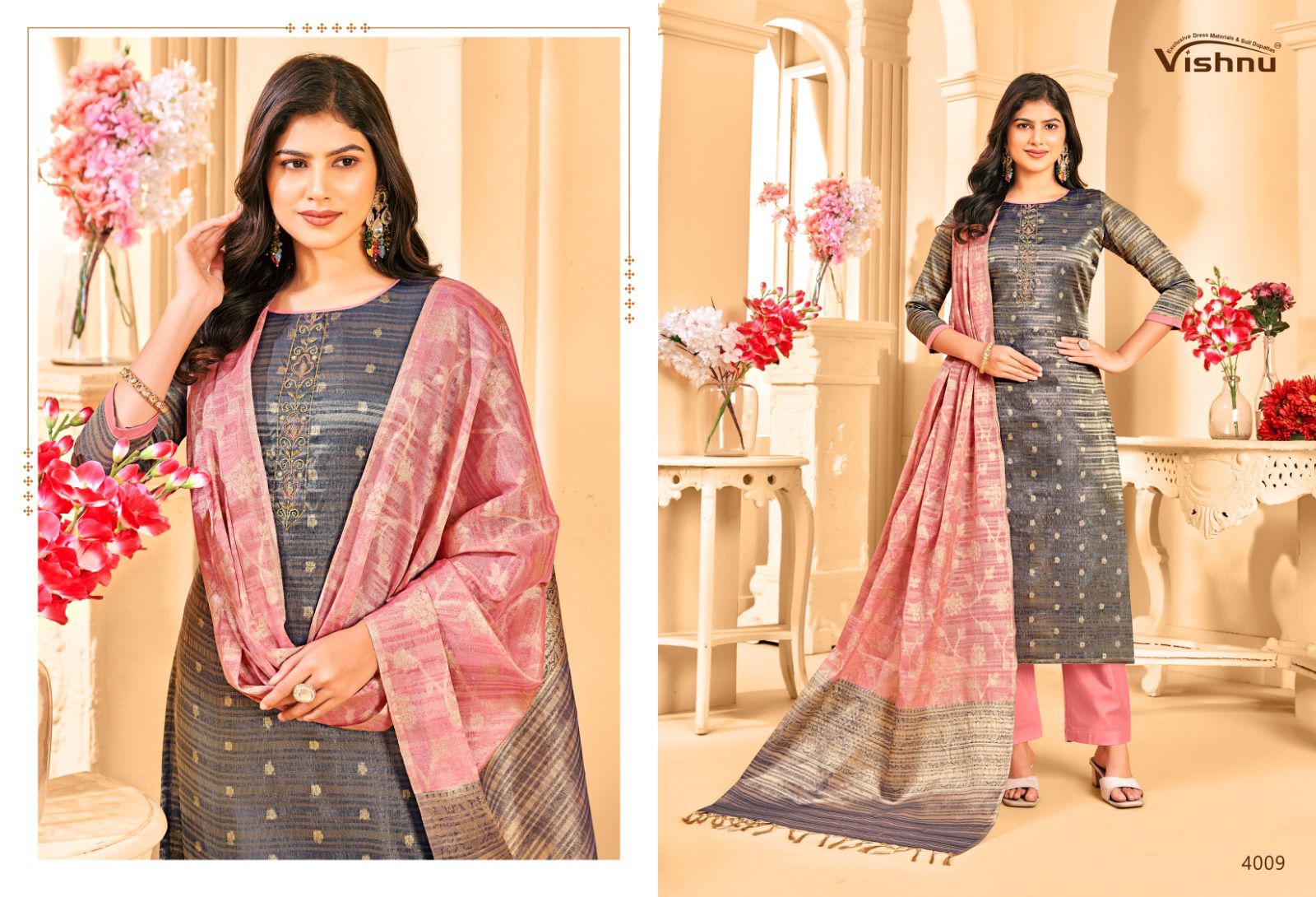 Khanak Vishnu Impex Pant Style Suits Supplier India