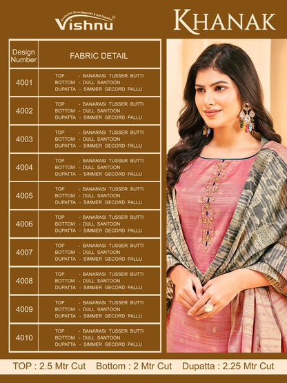 Khanak Vishnu Impex Pant Style Suits Supplier India