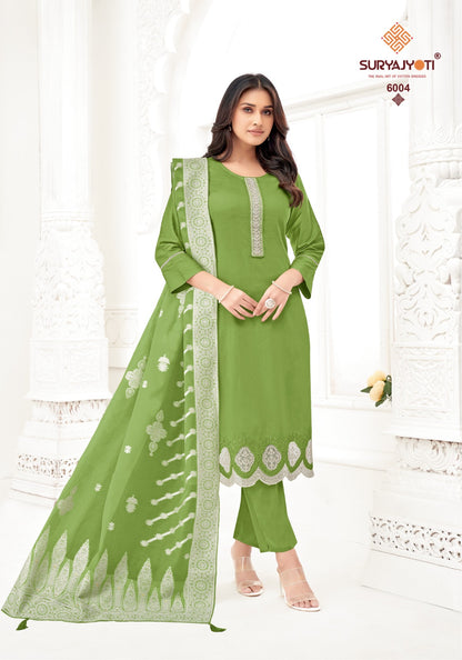 Khanak Vol 6 Suryajyoti Jaam Satin Readymade Pant Style Suits Wholesale Rate