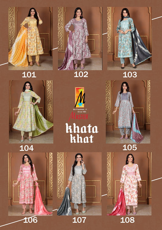 Khata Khat Master Capsule Readymade Pant Style Suits Wholesaler