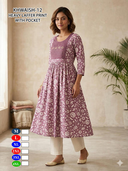Khawish Malviken Anarkali Kurtis Exporter Ahmedabad