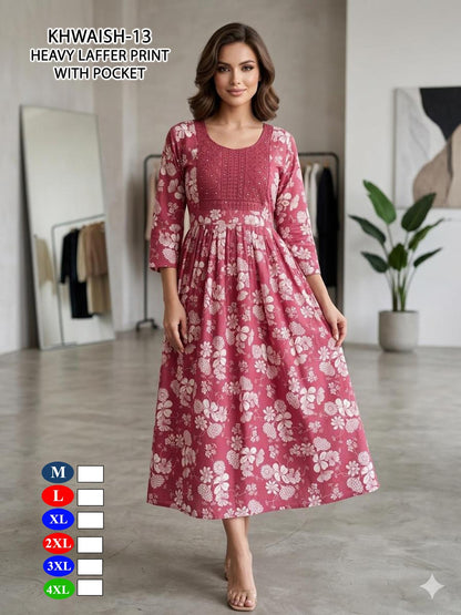 Khawish Malviken Anarkali Kurtis Exporter Ahmedabad