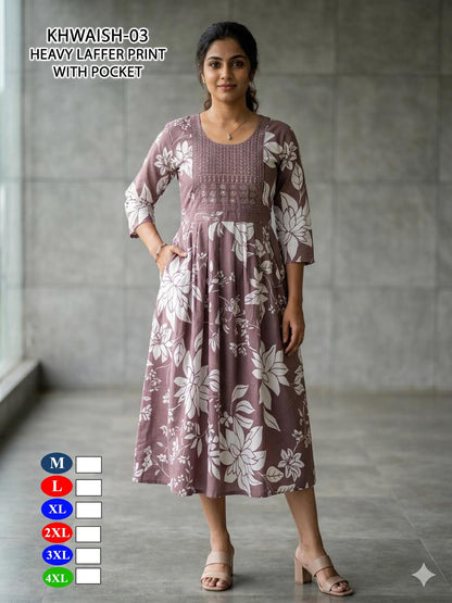 Khawish Malviken Anarkali Kurtis Exporter Ahmedabad