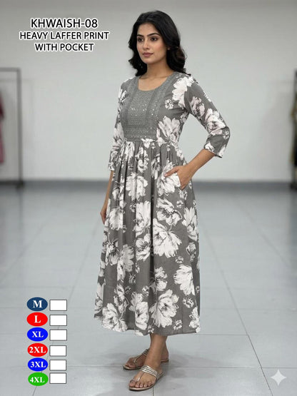 Khawish Malviken Anarkali Kurtis Exporter Ahmedabad