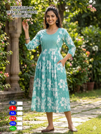 Khawish Malviken Anarkali Kurtis Exporter Ahmedabad