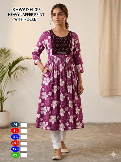 Khawish Malviken Anarkali Kurtis Exporter Ahmedabad