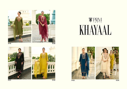 Khayaal Prm India Mal Readymade Pant Style Suits Supplier Ahmedabad