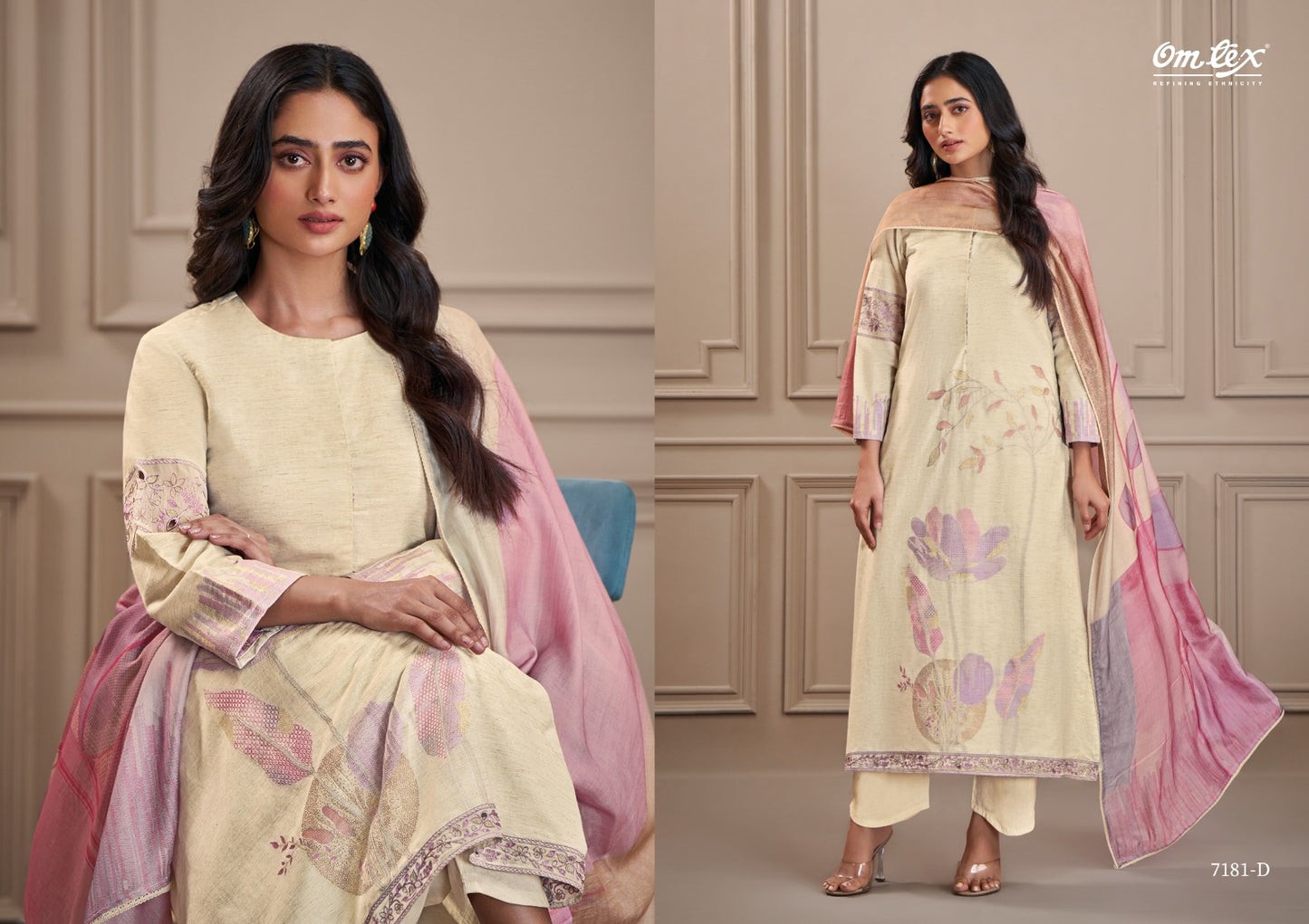 Khayal Omtex Cotton Silk Plazzo Style Suits Manufacturer India