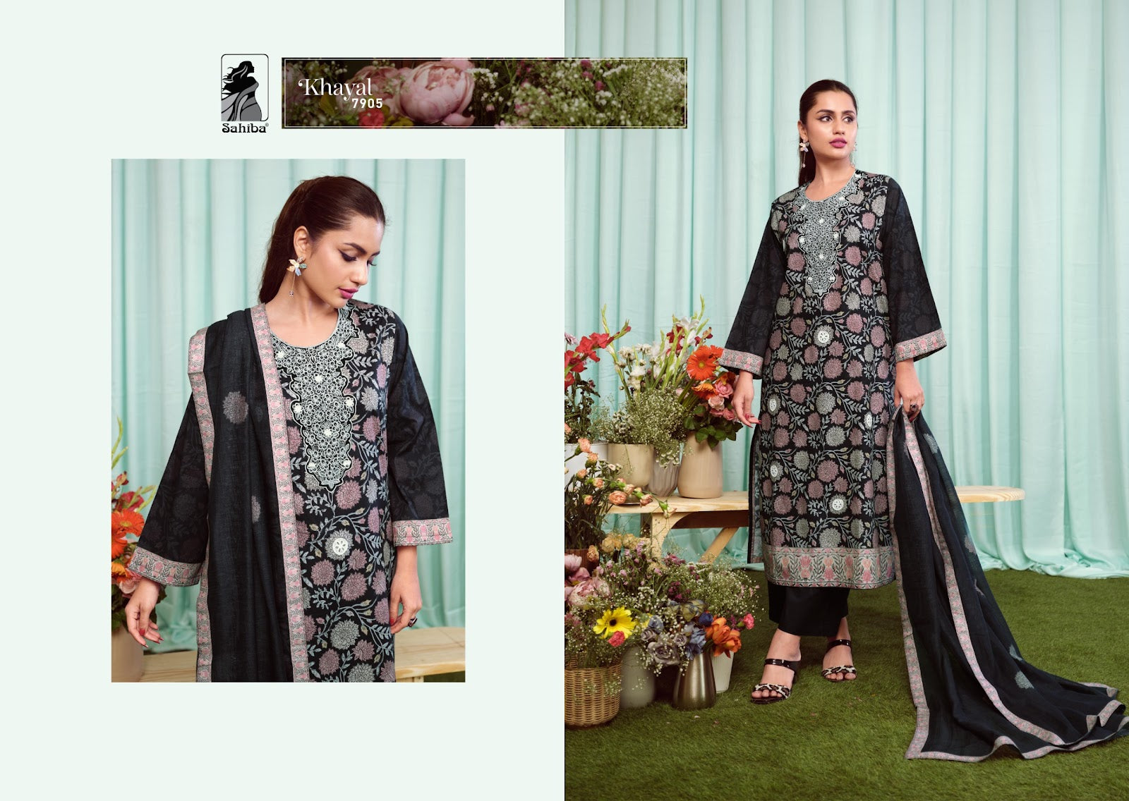 Khayal Sahiba Cotton Lawn Pant Style Suits