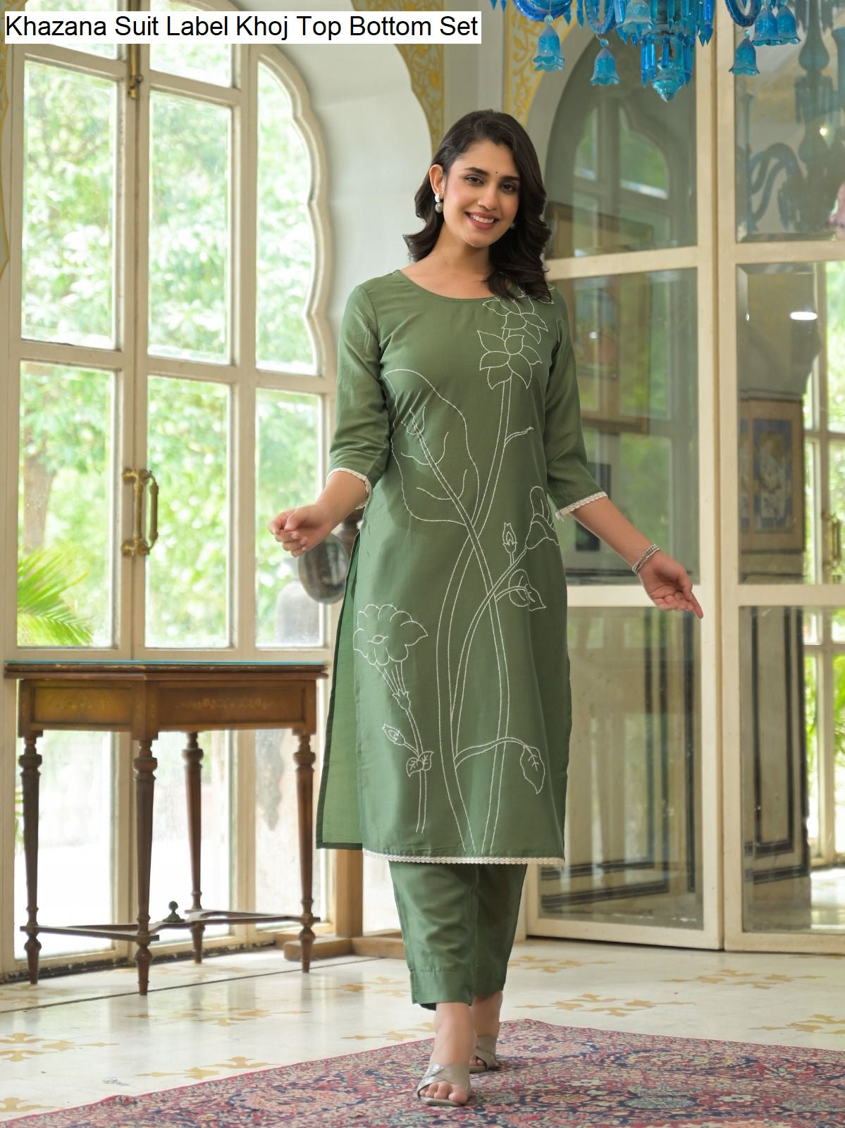 Khazana Suit Label Khoj Chinnon Top Bottom Set Manufacturer