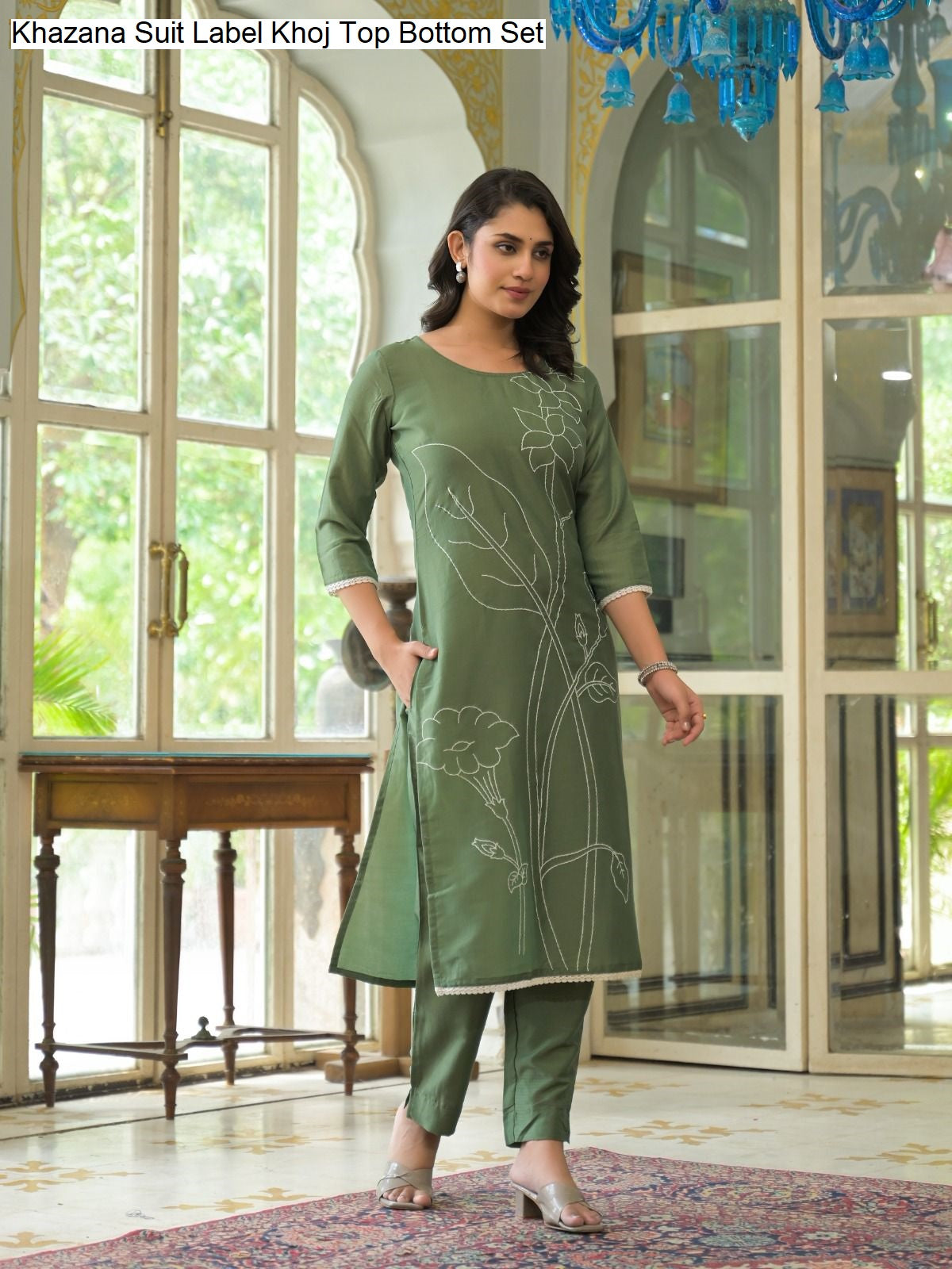Khazana Suit Label Khoj Chinnon Top Bottom Set Manufacturer