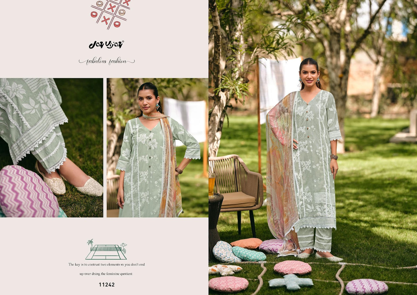 Khel Kud Jay Vijay Cotton Pant Style Suits Supplier Ahmedabad