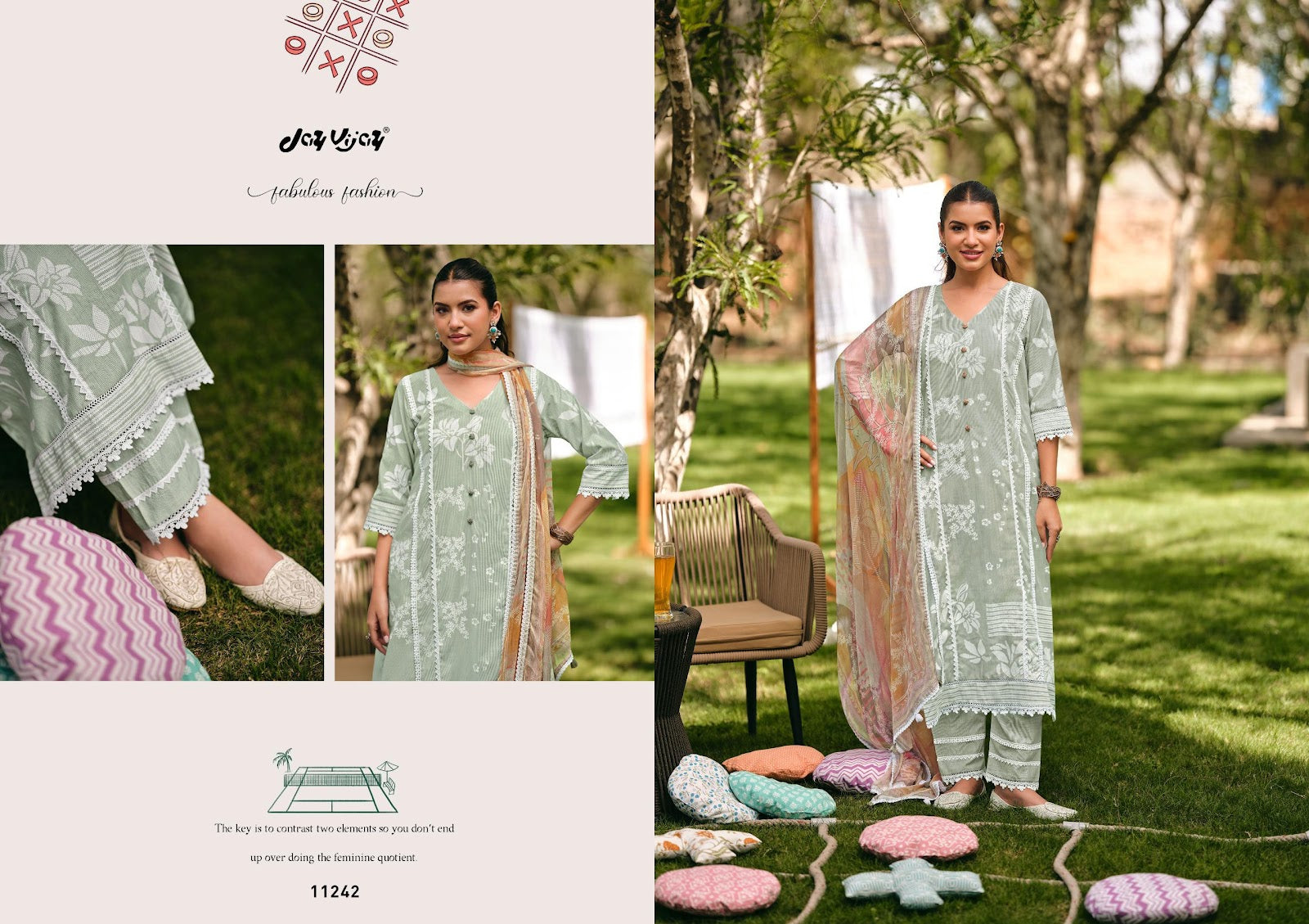 Khel Kud Jay Vijay Cotton Pant Style Suits Supplier Ahmedabad