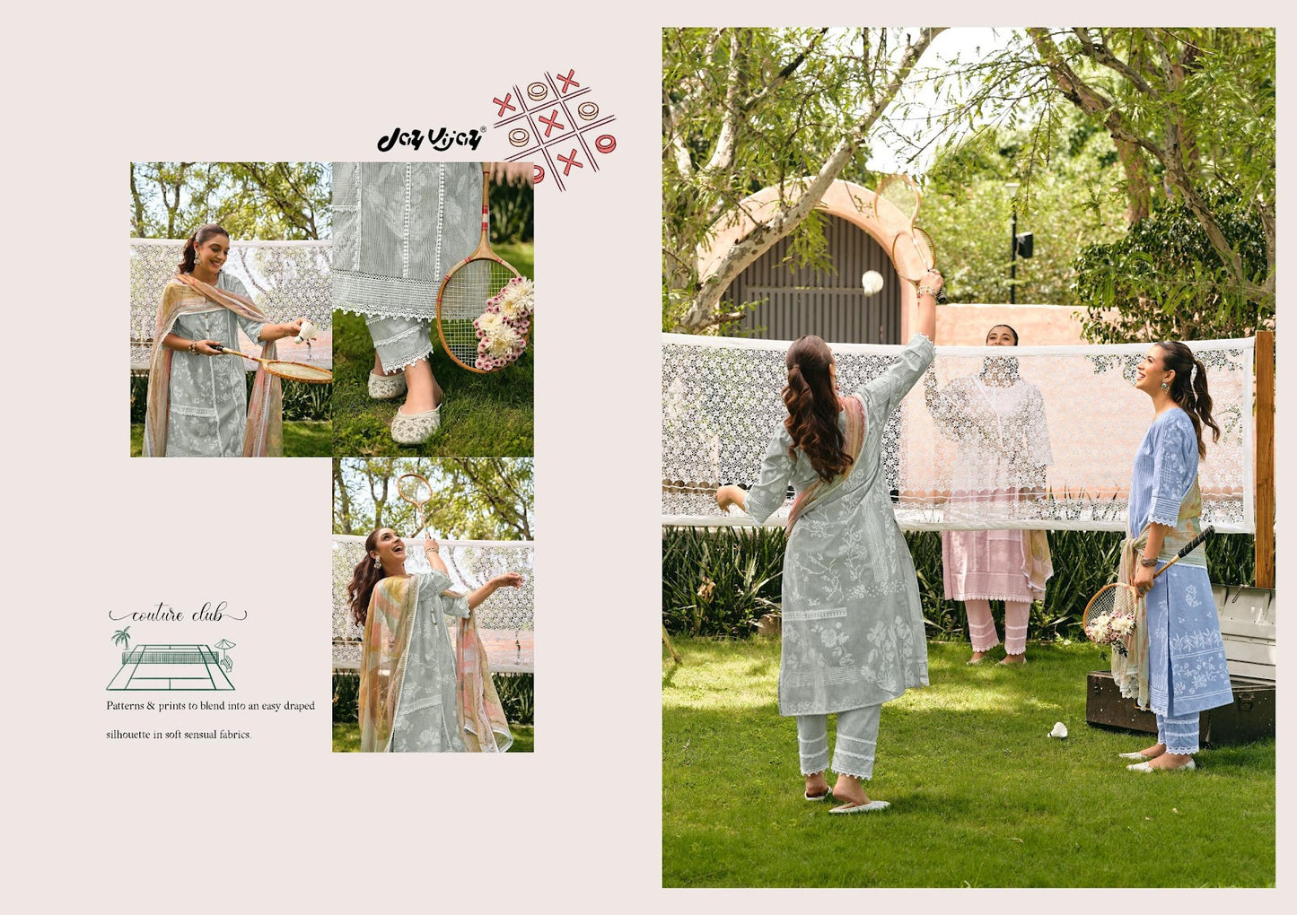 Khel Kud Jay Vijay Cotton Pant Style Suits Supplier Ahmedabad