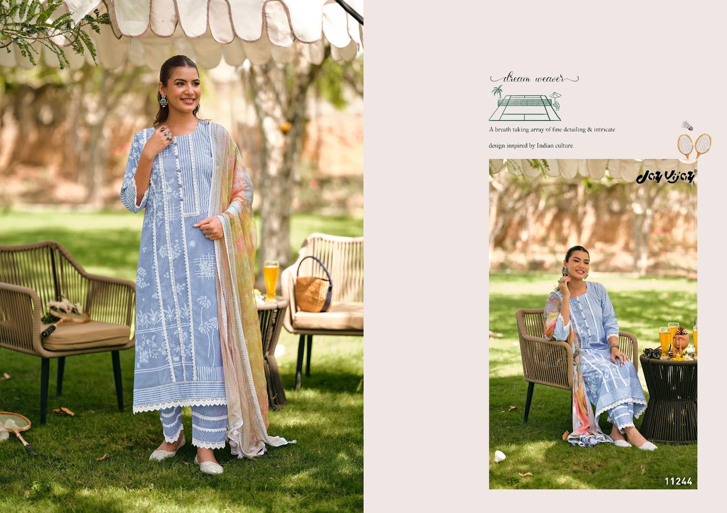 Khel Kud Jay Vijay Cotton Pant Style Suits Supplier Ahmedabad
