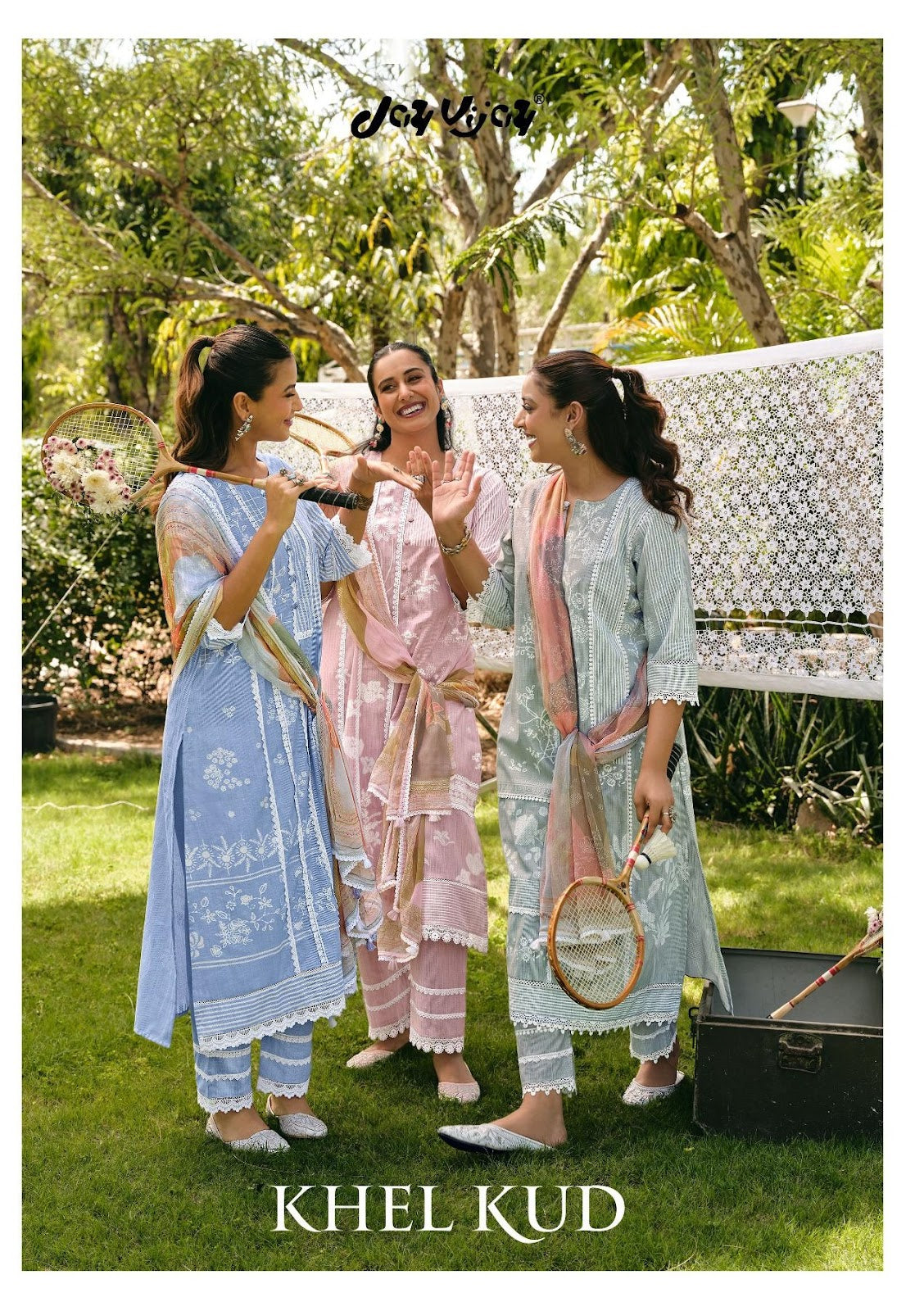 Khel Kud Jay Vijay Cotton Pant Style Suits Supplier Ahmedabad