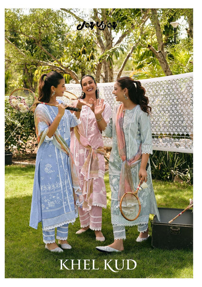 Khel Kud Jay Vijay Cotton Pant Style Suits Supplier Ahmedabad