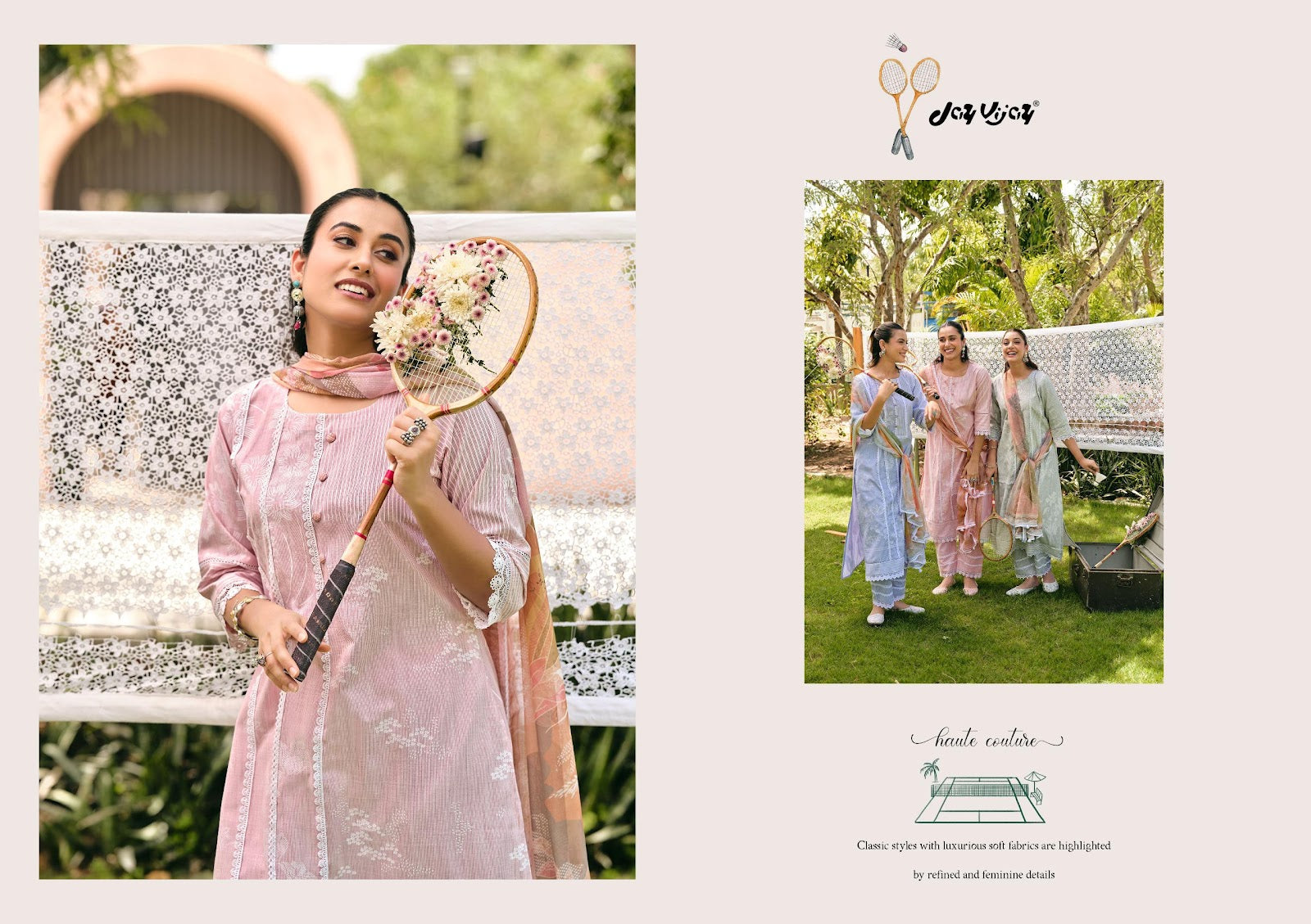 Khel Kud Jay Vijay Cotton Pant Style Suits Supplier Ahmedabad