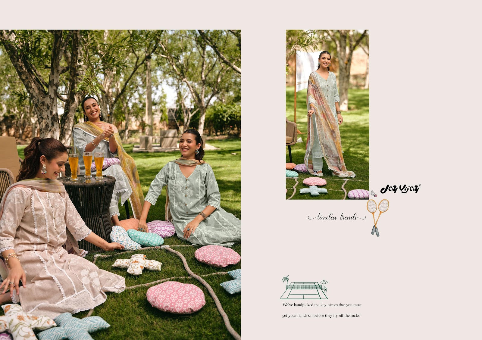 Khel Kud Jay Vijay Cotton Pant Style Suits Supplier Ahmedabad