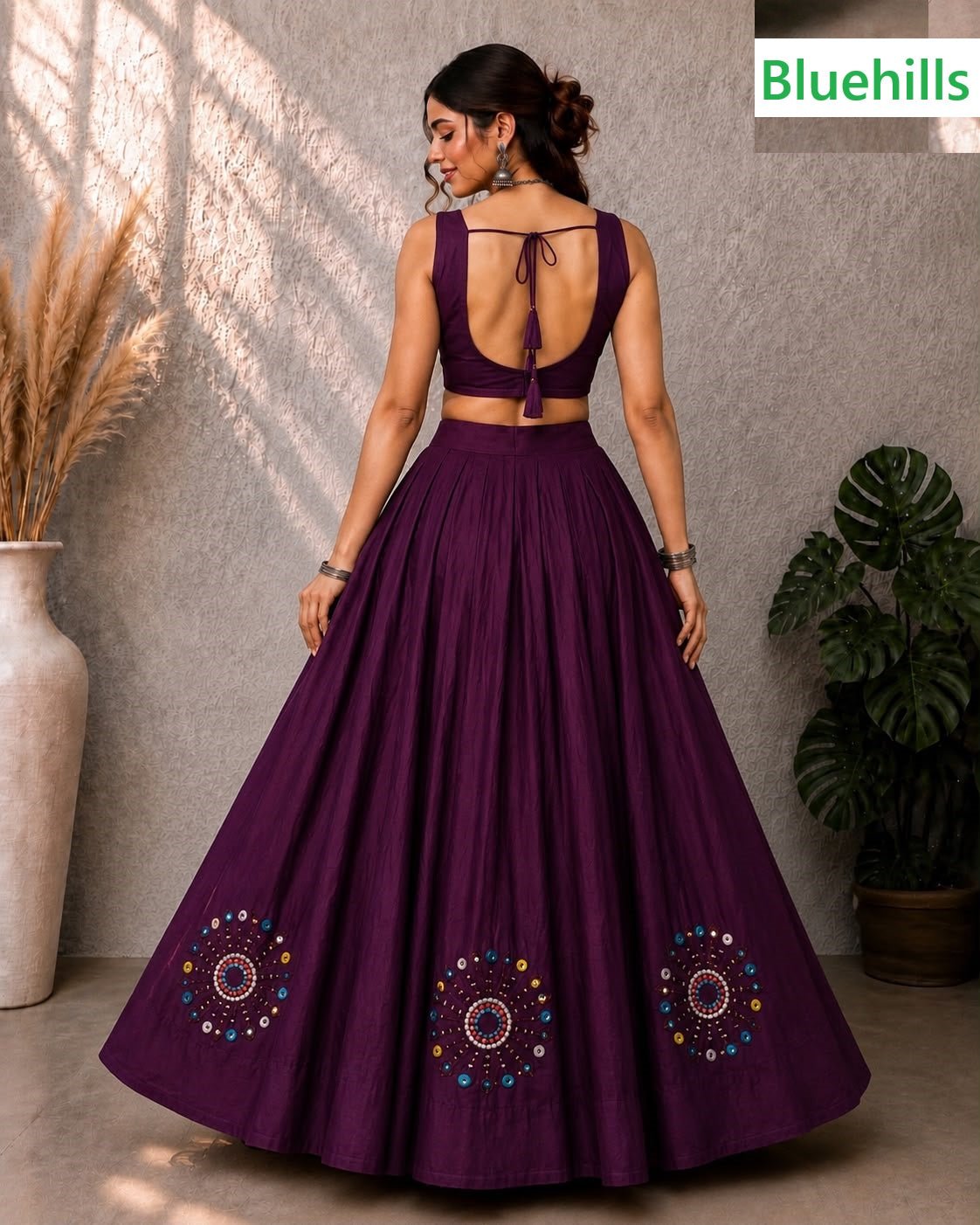 Khelaiya Bluehills Roman Silk Chaniya Choli Wholesale Price