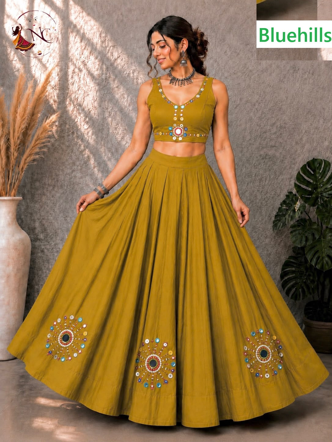 Khelaiya Bluehills Roman Silk Chaniya Choli Wholesale Price
