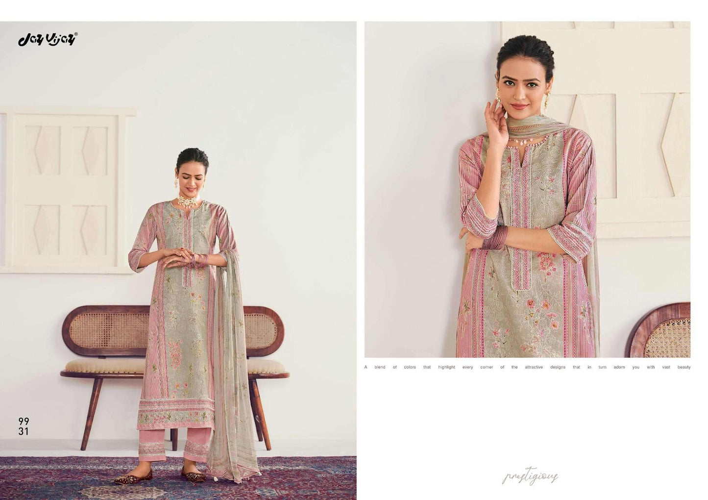 Khidki Vol 2 Jay Vijay Pure Cotton Pant Style Suits Exporter India