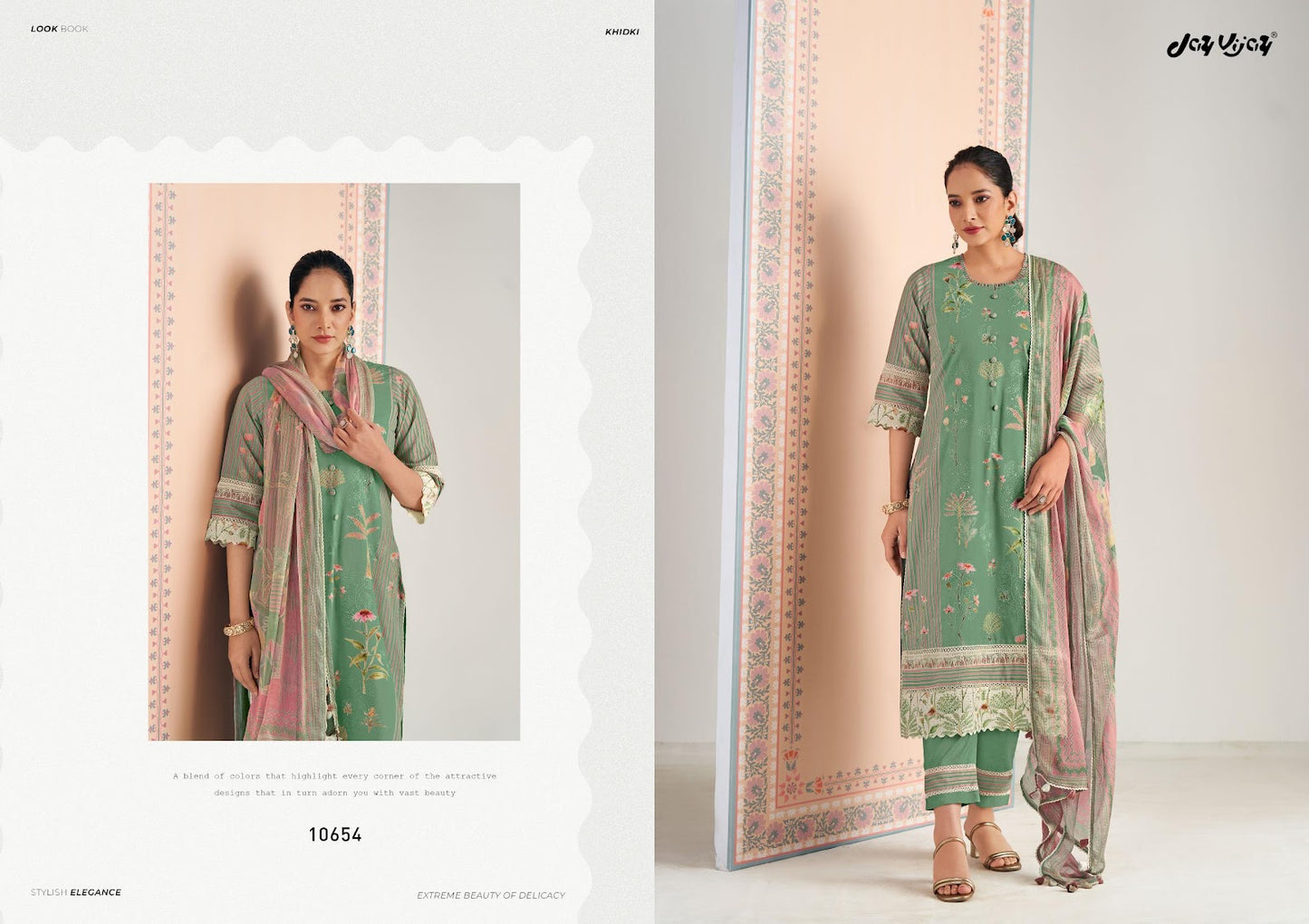 Khidki Vol 4 Jay Vijay Pure Cotton Pant Style Suits Supplier Ahmedabad