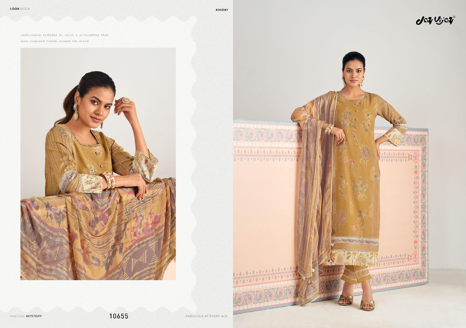 Khidki Vol 4 Jay Vijay Pure Cotton Pant Style Suits Supplier Ahmedabad